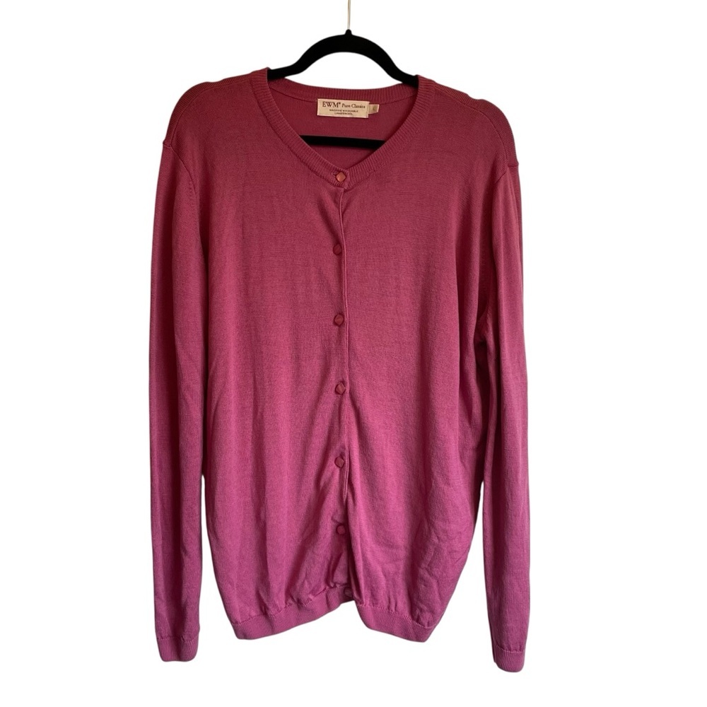 EWM Pure Classics Lambswool Cardigan Sweater Machine Washable